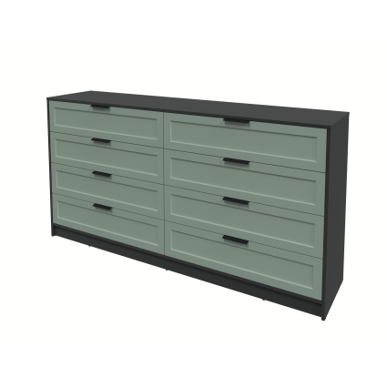 Kомод Тренд КТ-К197 (Антрацит ЛДСП/ Мята ЛМДФ) Ш1965 В1020 Г451 Kомод Тренд КТ-К197 (Антрацит ЛДСП/ Мята ЛМДФ) Ш1965 В1020 Г451